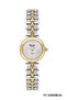 Elegant Design Women's Wristwatch |   26mm Steel Case, Gold Silver Metal Band, White Dial - 5
