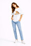 Zippered Teddy Bear Printed Women's T-Shirt Oversize Cute Teddy Bear Printed Cotton T-Shirt White - 3