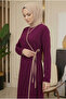 Women's Piped Plum Prayer Dress - 4