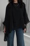Black Flying Cape Blouse 5026 - 3