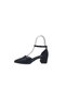 Ceylan 50 Women's Black Closed Toe Pointed Toe Stone Banded Evening Dress Shoes, Pack of Block Heel - 3
