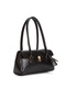 Women's Clamshell Lock and Charm Detailed Handbag and Shoulder Bag - 4