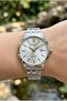 Round Case Women's Wristwatch |   31mm Steel Case, Silver Metal Band, Silver Dial - 5
