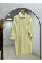 Miresia Lace-Up Long Modal Shirt-Pe261 Yellow - 2