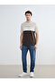 Esvab • Modern & Distinctive Zero Roba Collar Color Block Combed Cotton Men's T-Shirt - 3