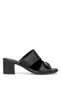 Elit Koc2222 Women's Genuine Leather Heels Slipper Black