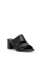Elit Koc2222 Women's Genuine Leather Heels Slipper Black - 2