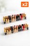 2 Plexi Nail Polish Racks 38cm, Set of 2, Beige Acrylic, Aesthetic and Stylish Set