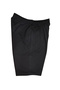 Comfortable Fit Stretch Fabric Combed Cotton Shorts with Arma Detail Suitable for Men Large Size 110-150 Kilogram Black - 4