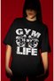 Design Gym Is My Life Fitness Bodybuilding Sportsman Gym Printed Unisex Oversized Tshirt - 2