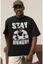 Design Stay Hungry Arnold Fitness Bodybuilding Printed Unisex Oversized T-Shirt