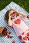 Strawberry Love Printed Girls' Leggings Set – Pink Strawberry Patterned - 2