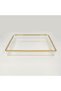 Transparent Plexiglass Presentation Tray, with Gold Detail, 27.5×38 Cm, for Promise, Engagement, and Service - 2
