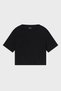 Logo Cotton Relaxed Fit Crew Neck Cropped t Shirt t Shirt Xw001709 Af17172 - 5