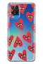Oppo A54 Compatible Eyed Heart Patterned Transparent Phone Case
