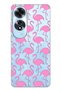 Oppo A60 Compatible Flamingo Patterned Transparent Phone Case