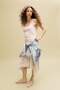 Asymmetric Color Block Tulle Strap Midi Dress H0809Ax26Sp - 2