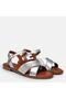 Large Size Women's Sandals Genuine De Leather 1-42-43-44-Silver - 2