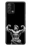 Oppo A74 Compatible Ancient Statue Muscular God Patterned Transparent Phone Case