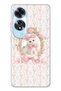 Oppo A60 Compatible Pink Bow Cat Patterned Transparent Phone Case