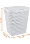 Premium Plastic Laundry Basket with Lid - 3