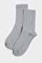 Women's Silvery 2-Piece Cotton Long Socks H5978Axns - 3