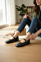 Black Hole Detailed Women's Ballet Flats Daily Comfortable Stylish Shoes