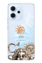 Oppo Reno 14F Compatible Sun and Moon 777 Patterned Transparent Phone Case