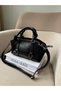 Women's Timeless Trend Model Metal Accessory Detail Crisscross Straps Shoulder Bag - 6