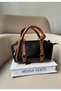 Women's Timeless Trend Model Metal Accessory Detail Crisscross Straps Shoulder Bag - 2