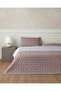 Cherry Plaid Single Bedspread Set 160X220 cm Fuchsia