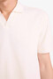 Cotton Regular Fit Pleated Short Sleeve Polo T-Shirt B6382Ax26Sp - 4