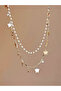 Butterfly Faux Pearl Layered Bracelet - 5