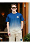 Men Ombre Look T-Shirt and Shorts Set - 5