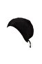 Hijab Set of 3: Black Combed Bonnet, Neck Collar, Oversleeves - 4