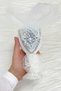 White Wedding Needle Holder for Jewelry, Feathered and Stoned Henna Night Bride Groom Promise Engagement Circumcision Needle Holder - 3