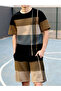 Men Color Block T-Shirt and Shorts Set - 6