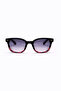 Surlin Lilac Patterned Patterned Retro Bone Frame Unisex Uv400 Vintage Retro Sunglasses - 2