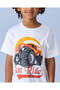Boys White Printed T-Shirt - 4