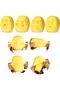 4 Pcs Human Face Fidget Toys,Yellow Soft Stretchy Stress Relief Sensory Toys for Teens and Grown-up
