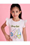 Girls White Printed T Shirt - 4