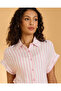 Women Pink Striped Casual Blouse - 4