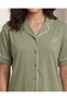 Women Green 2 Piece Solid Pyjama Set - 4