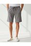 Men Dark Grey Textured Lounge Short