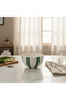 Luhpar Green Stripe Ceramic Soup Plate – 680 ml (White with Green Stripe) - 2