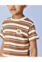 Boys Cream Striped T-Shirt - 4