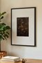 1 Piece Black Wooden Framed Vintage Painting with Dark Flowers Theme - 3