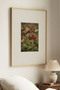 1 Piece Classic Flower Garden Vintage Painting with Natural Wooden Frame