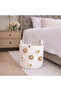 Decorative Knitted Basket 22X22 cm Multi-Purpose Organizer Basket Handmade Cotton Thread Toy Laundry Basket