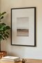 1 Piece Black Wooden Framed Minimalist Landscape Vintage Painting - 3